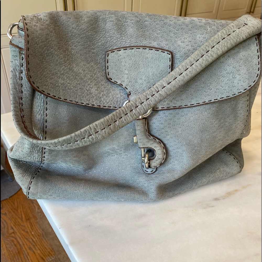 Prada suede shoulder bag